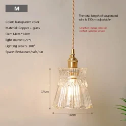 Nordische Glaspendelleuchte - Transparente Leuchte