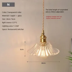 Nordische Glaspendelleuchte - Transparente Leuchte