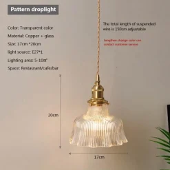 Nordische Glaspendelleuchte - Transparente Leuchte