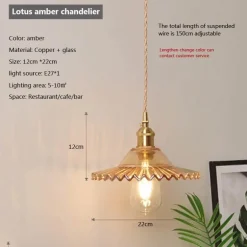 Nordische Glaspendelleuchte - Transparente Leuchte