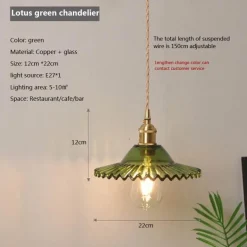 Nordische Glaspendelleuchte - Transparente Leuchte