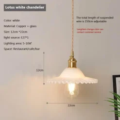 Nordische Glaspendelleuchte - Transparente Leuchte