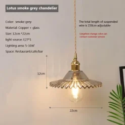 Nordische Glaspendelleuchte - Transparente Leuchte