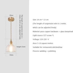 Nordische Glaspendelleuchte - Transparente Leuchte