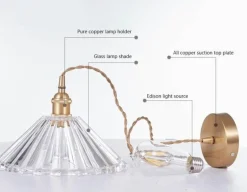 Nordische Glaspendelleuchte - Transparente Leuchte