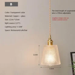 Nordische Glaspendelleuchte - Transparente Leuchte
