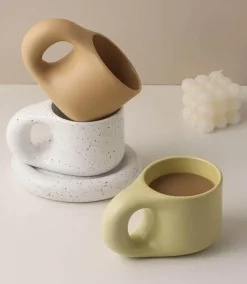 Nordische Keramiktasse - Handgemachte Kaffeetasse