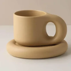 Nordische Keramiktasse - Handgemachte Kaffeetasse