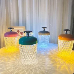 Nordische Kristall-Tischlampe – Elegante Atmosphärenbeleuchtung