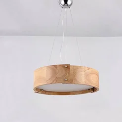 Nordische LED-Pendelleuchte aus Holz – Luxuriöse Wohnraumbeleuchtung