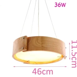 Nordische LED-Pendelleuchte aus Holz – Luxuriöse Wohnraumbeleuchtung