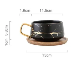 Nordische Marmor-Keramik-Kaffeetassen – Elegantes Designer-Trinkgeschirr