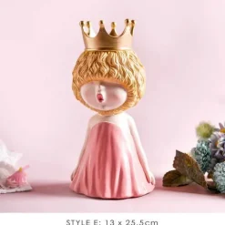 Nordische Mädchen-Skulptur – Bubble Bow-Knot Home Decor Akzent