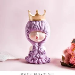 Nordische Mädchen-Skulptur – Bubble Bow-Knot Home Decor Akzent