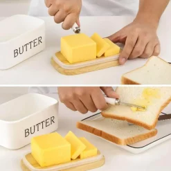Nordische minimalistische Butteraufbewahrungsbox - Stilvoller Küchenorganizer