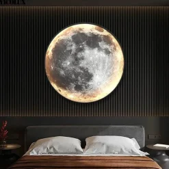 Nordische Mondlampe – Kunstvolles dekoratives Nachtlicht