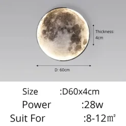 Nordische Mondlampe – Kunstvolles dekoratives Nachtlicht
