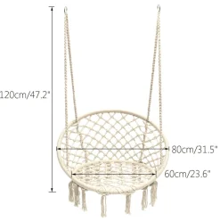 Nordische Outdoor-Hängematte – Gemütliche gestrickte Campingschaukel