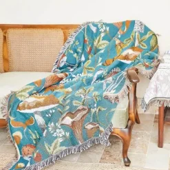 Nordische Strickdecke – Bohemian-Überwurf für den Außenbereich für Camping-Wohnzimmerdekor