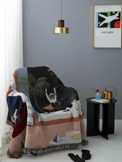 Nordische Strickdecke - Modernes Sofa-Accessoire