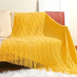 Nordische Strickdecke – weiche, warme Sofa-Tagesdecke