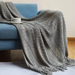 Nordische Strickdecke – weicher Luxus-Tagesdecken-Sofabezug