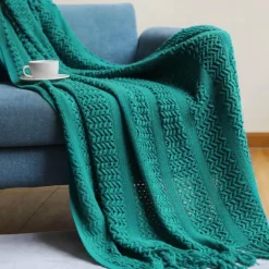 Nordische Strickdecke – weicher Luxus-Tagesdecken-Sofabezug