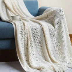 Nordische Strickdecke – weicher Luxus-Tagesdecken-Sofabezug