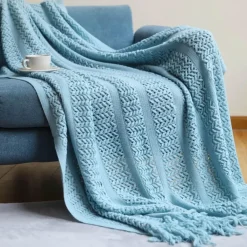 Nordische Strickdecke – weicher Luxus-Tagesdecken-Sofabezug