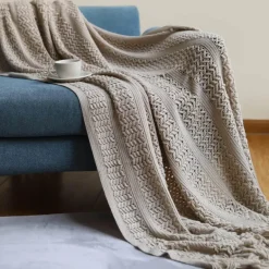 Nordische Strickdecke – weicher Luxus-Tagesdecken-Sofabezug