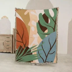 Nordische Strickdecke für draußen – gemütliche Camping-Picknickmatte