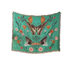 Nordische Strickdecke für draußen – gemütliche Camping-Picknickmatte