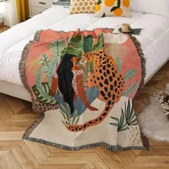 Nordische Strickdecke für draußen – gemütliche Camping-Picknickmatte