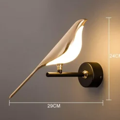 Nordische Vogel-Wandleuchte – Moderne dekorative Beleuchtungsvorrichtung