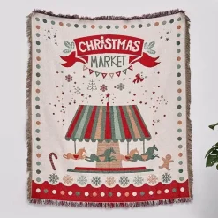 Nordische Weihnachtsdecke – Gemütliche Jacquard-Weihnachtsdecke