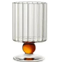 Nordische Weingläser mit geriffelten Perlen – Elegante Vintage-Trinkbecher