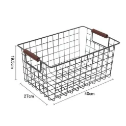 Nordischer Aufbewahrungskorb aus Eisen – Organizer für Küche und Badezimmer