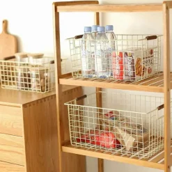 Nordischer Aufbewahrungskorb aus Eisen – Organizer für Küche und Badezimmer