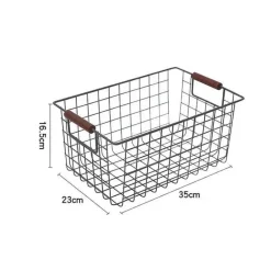 Nordischer Aufbewahrungskorb aus Eisen – Organizer für Küche und Badezimmer