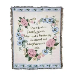 Nordischer Boho-Bettbezug – Stilvolle Jacquard-Bettdecke mit Blumenmuster