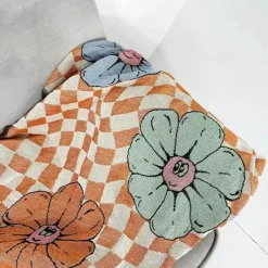 Nordischer Boho-Bettbezug – Stilvolle Jacquard-Bettdecke mit Blumenmuster