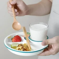 Nordischer Frühstücksteller aus Keramik – Elegantes Ess-Set