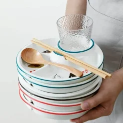 Nordischer Frühstücksteller aus Keramik – Elegantes Ess-Set