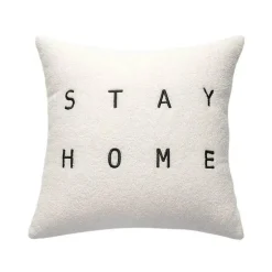 Nordischer Schachbrett-Kissenbezug - Schwarz-Weiß-Plüsch-Kissenbezug