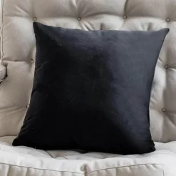 Nordischer Schachbrett-Kissenbezug - Schwarz-Weiß-Plüsch-Kissenbezug