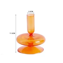 Nordischer stilvoller Kerzenhalter aus Blasenglas