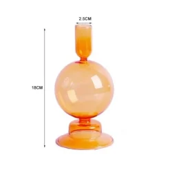 Nordischer stilvoller Kerzenhalter aus Blasenglas