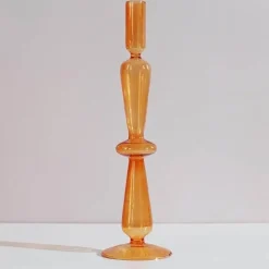 Nordischer stilvoller Kerzenhalter aus Blasenglas