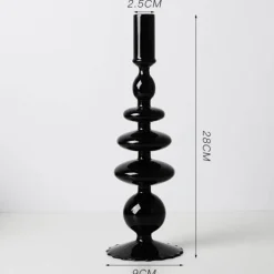 Nordischer stilvoller Kerzenhalter aus Blasenglas