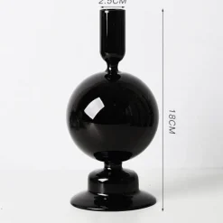 Nordischer stilvoller Kerzenhalter aus Blasenglas